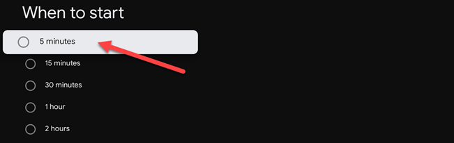 выберите интервал времени
