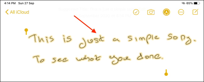 Tap the selected text