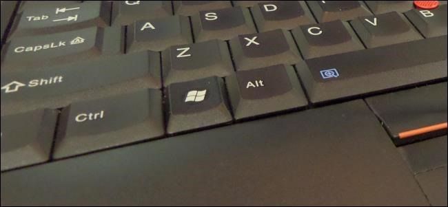 Схема стандартного расположения Ctrl-Windows-Alt на ноутбуке Lenovo ThinkPad, вид сверху