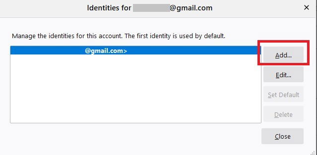 Добавление новой идентичности