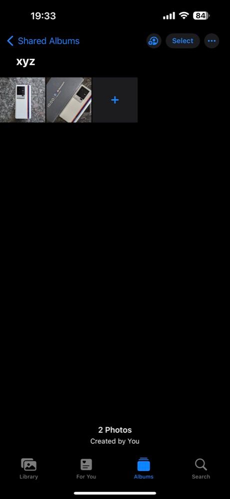 Опция «Люди» в общем альбоме