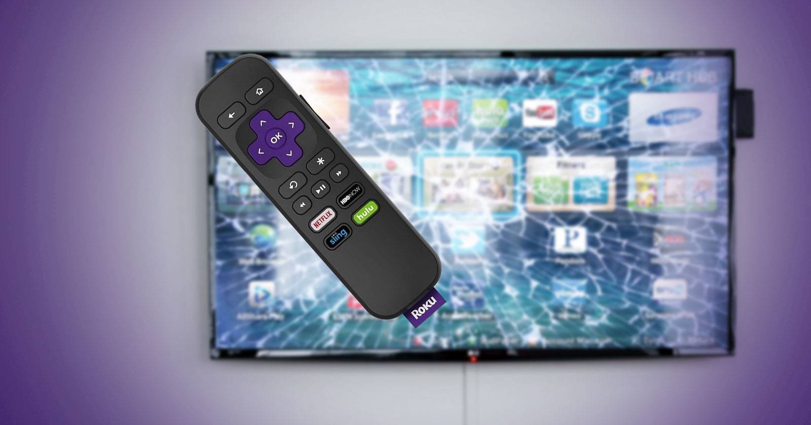 Roku-плеер рядом с телевизором