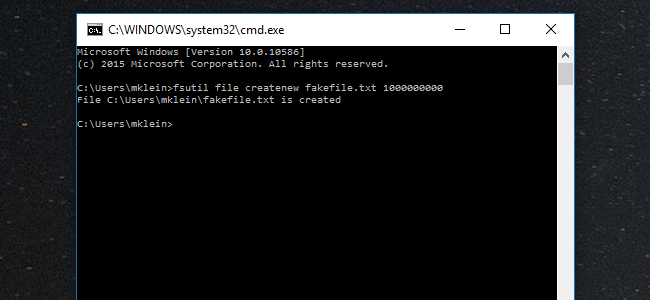 Создать dummy‑файл в Windows для теста скорости