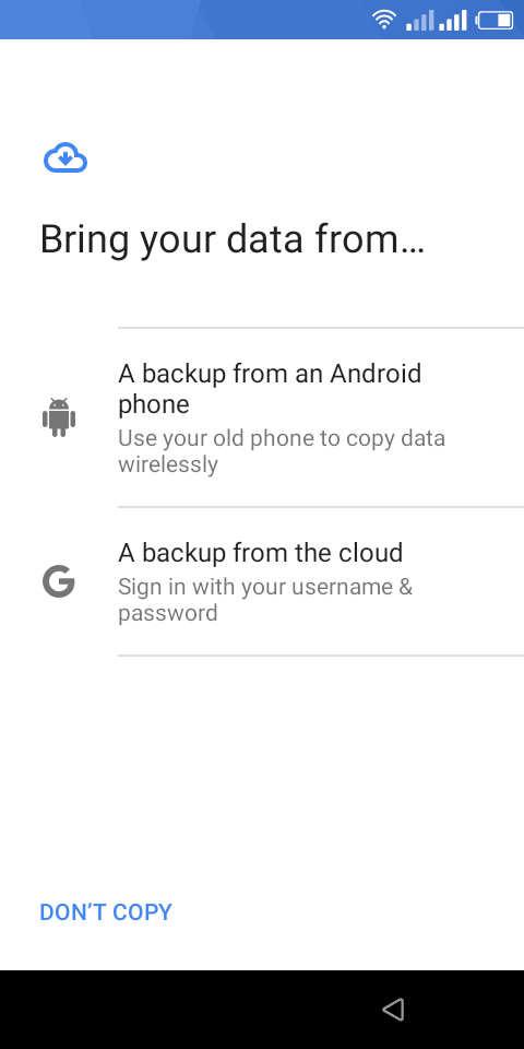 Restoring your Backed Up Data on Android