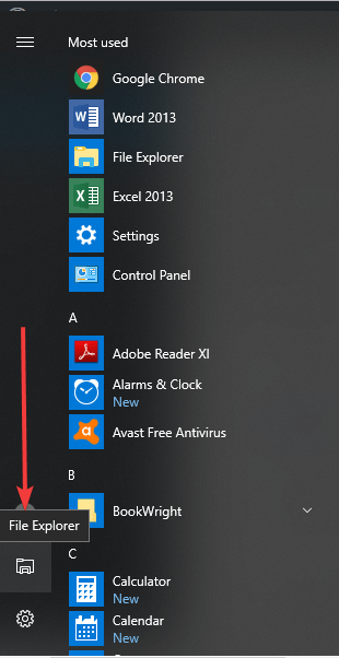 Список накопителей в Проводнике Windows 10