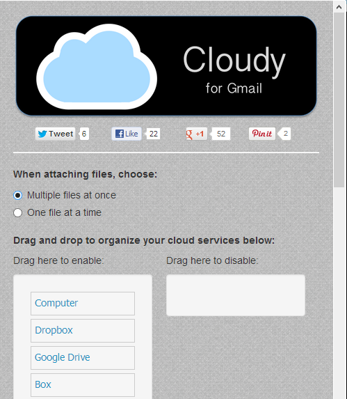 Настройка Cloudy в Chrome: добавление сервисов и порядок отображения