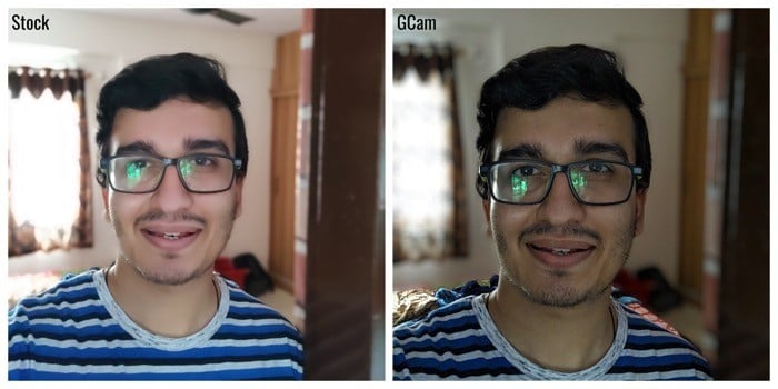 Сравнение стоковой камеры и GCam — кадр 1