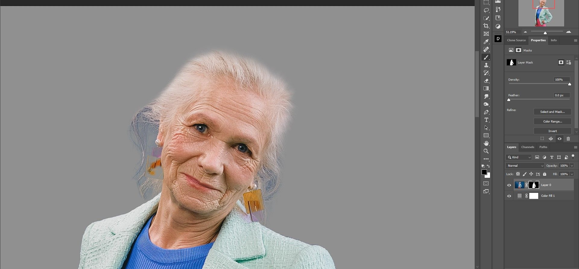 Brush tool to remove smudge