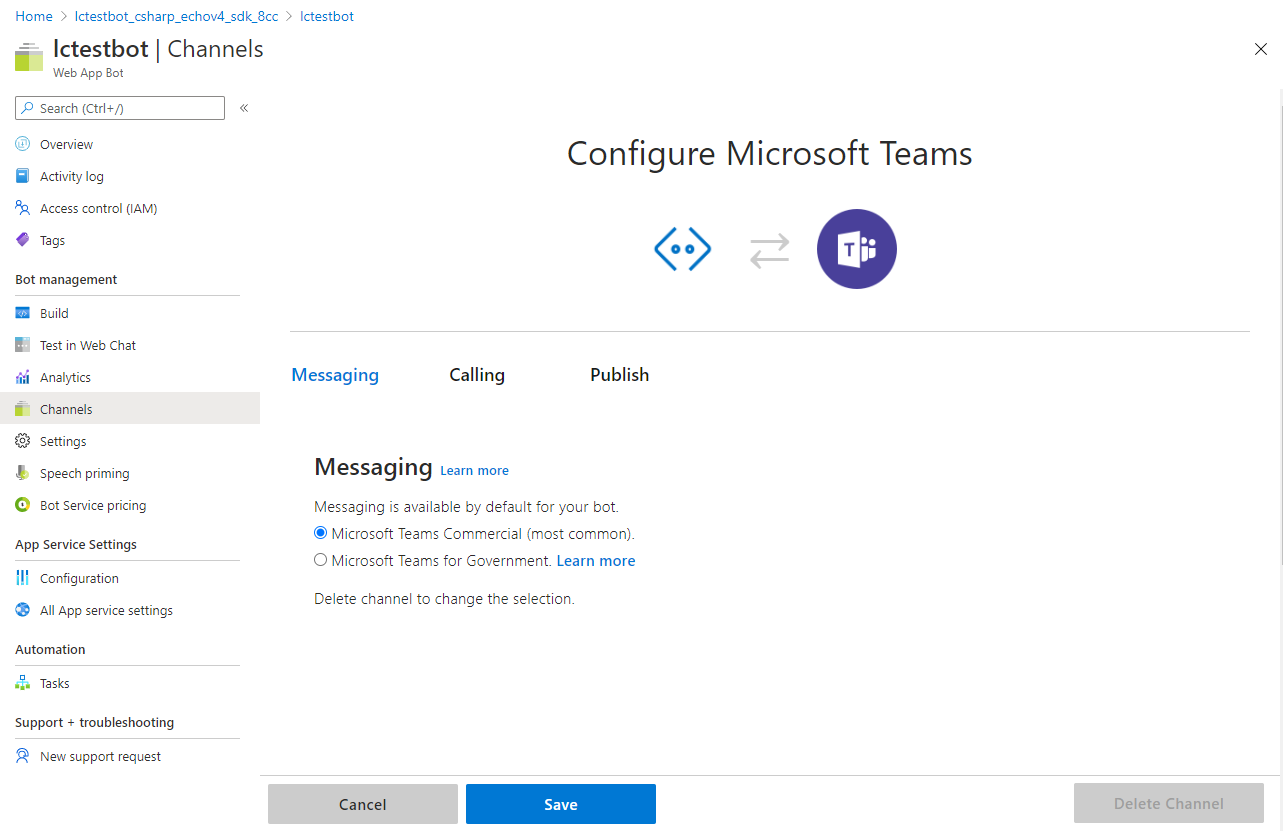 Сохранение подключения к Microsoft Teams