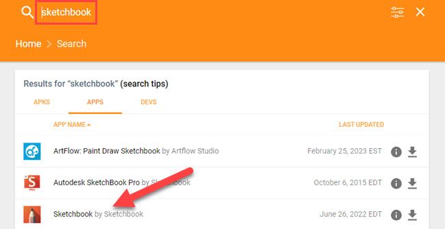Найдите приложение на сайте APKMirror
