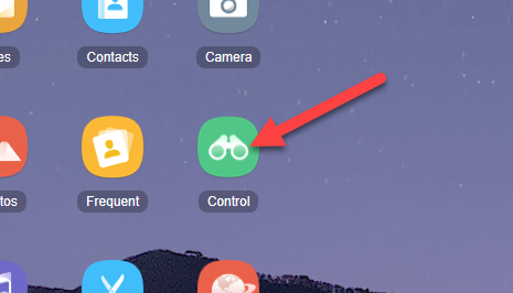 Кнопка Control в веб-интерфейсе AirDroid