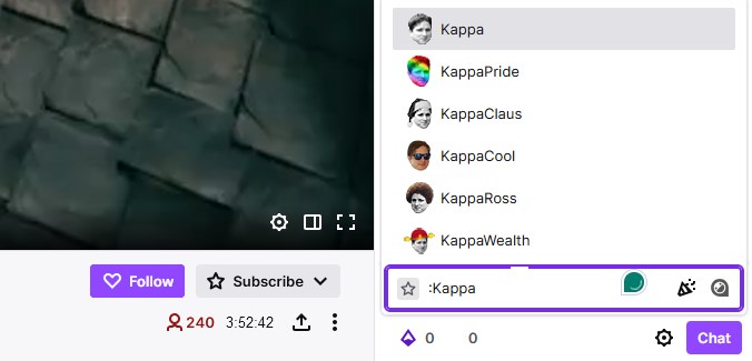 Подсказки эмодзи при наборе сообщения в чате