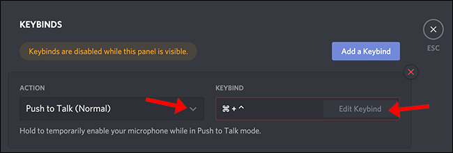 discord mac keybind settings