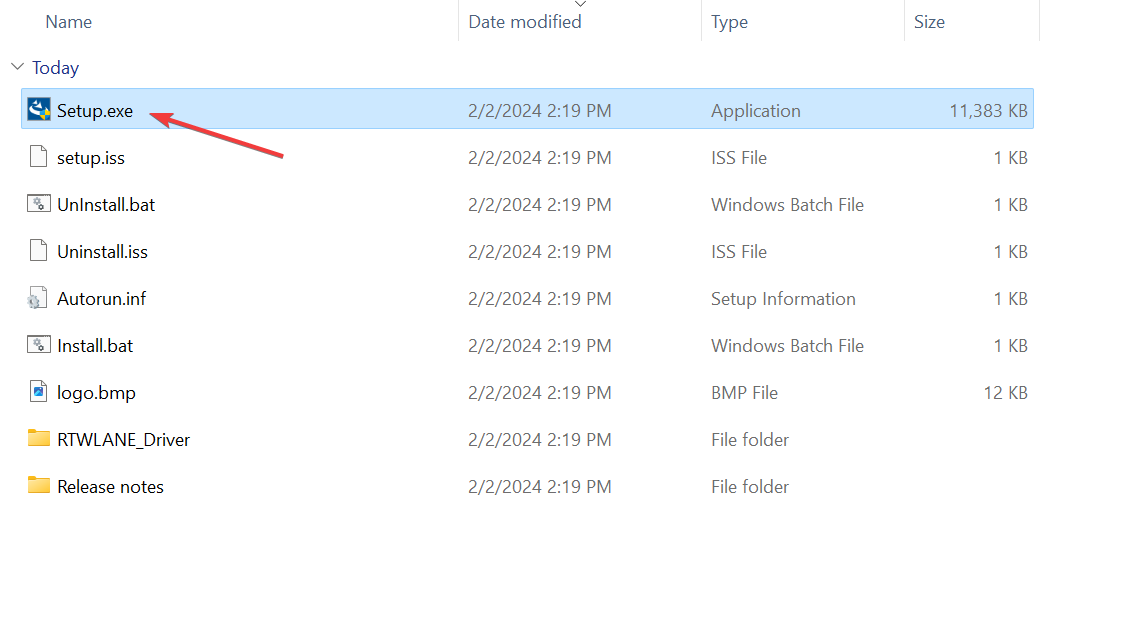Запуск setup.exe для установки драйверов Steam Deck
