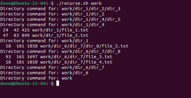 Обработка директорий от глубоких к поверхностным
