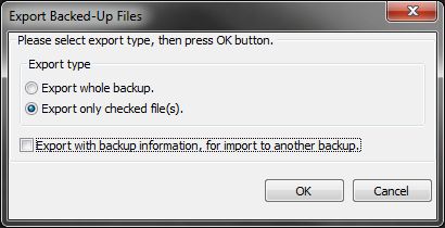 Options d’export dans iBackupBot