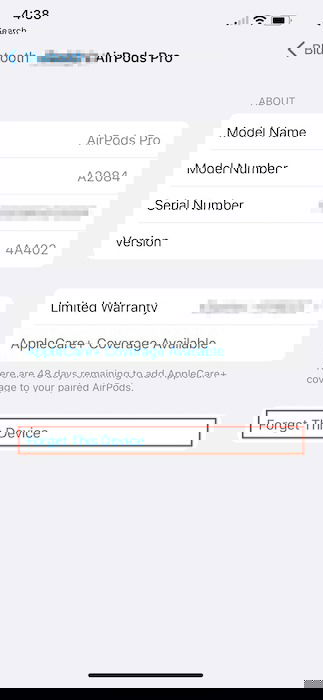 AirPods в списке устройств Bluetooth на iPhone
