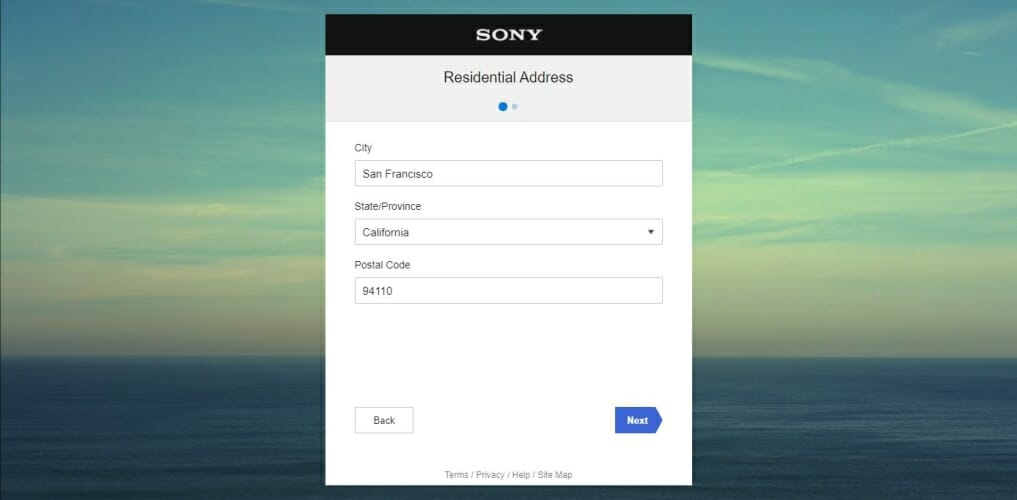 Настройка адреса проживания в PSN