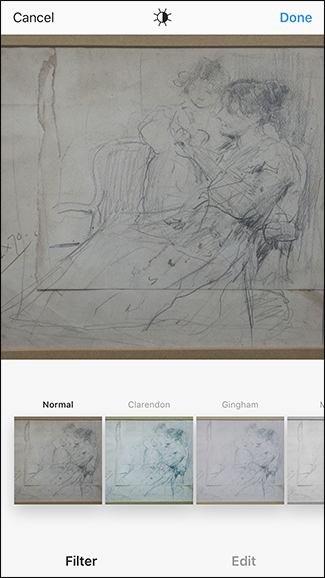 Применение индивидуального фильтра к отдельному фото