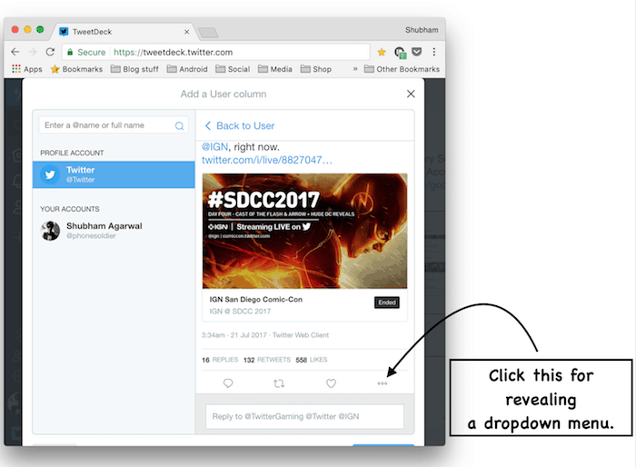 Как просмотреть все цитаты твита в TweetDeck