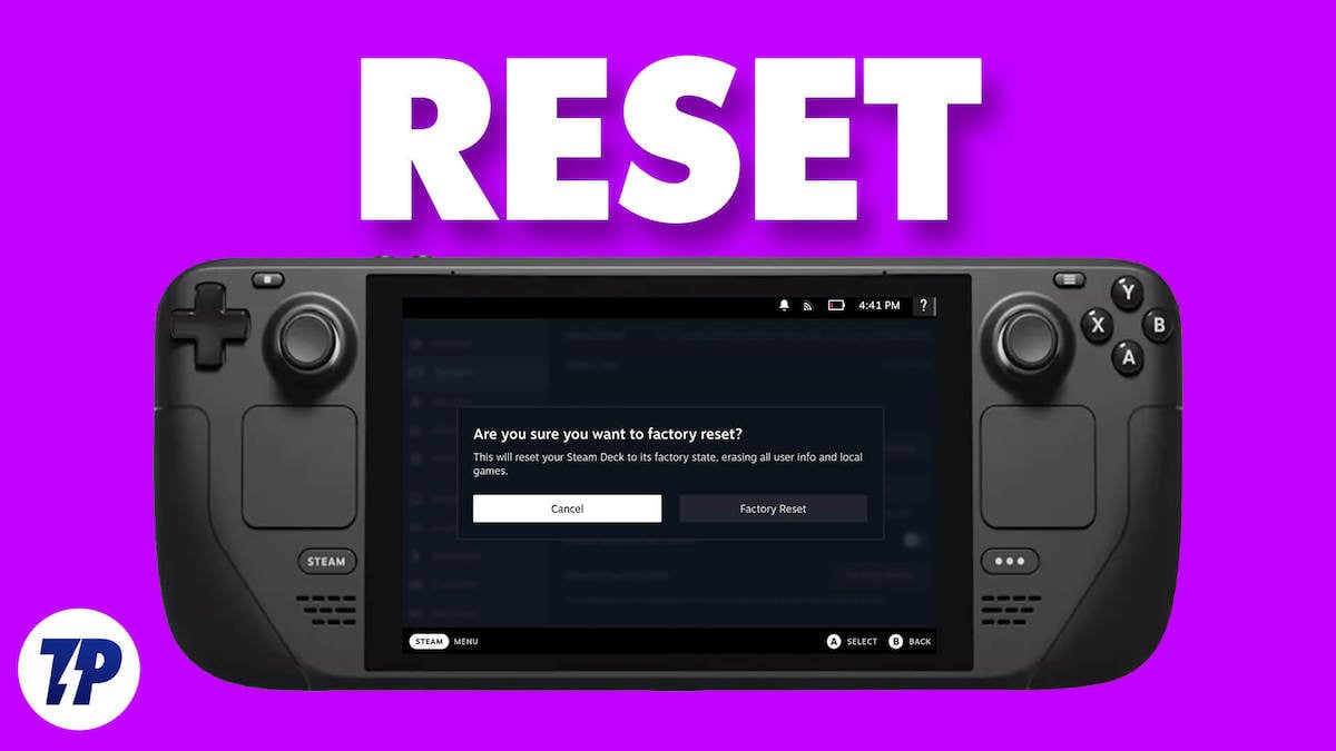 Как сделать фабричный сброс Steam Deck