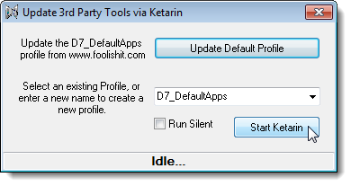 Запуск Ketarin