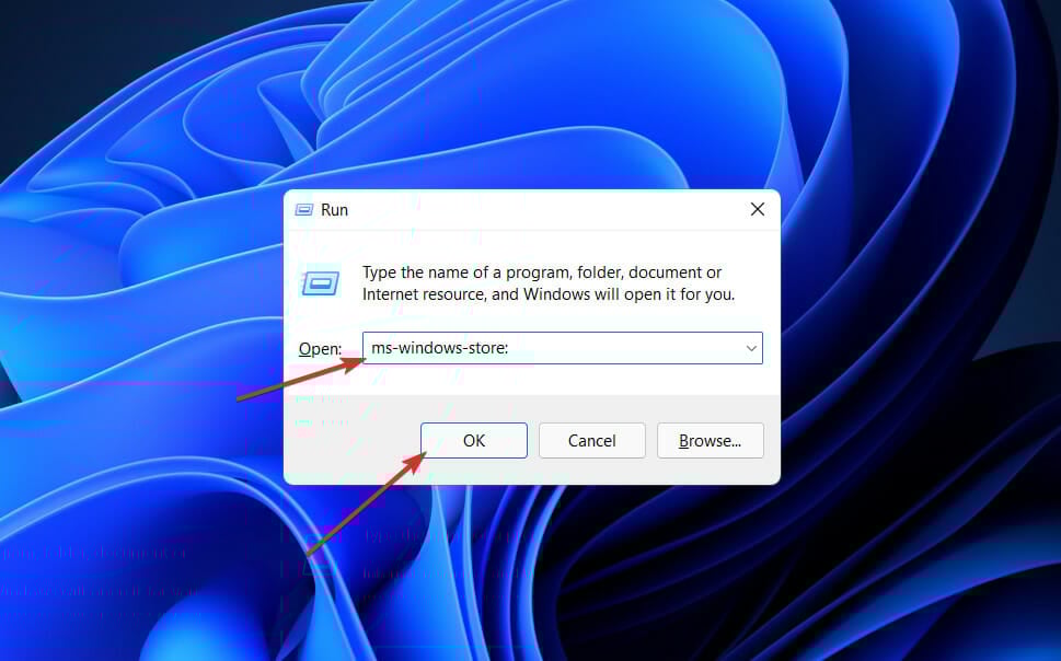 Запуск Microsoft Store через msi-windows-store: