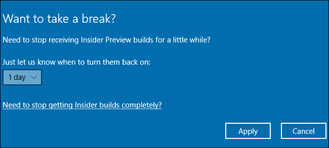 Веб-страница Microsoft с информацией об отказе от Insider