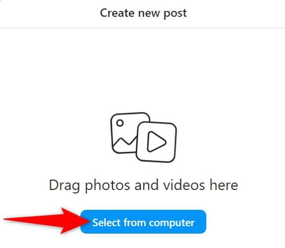 Выберите «Выбрать с компьютера».