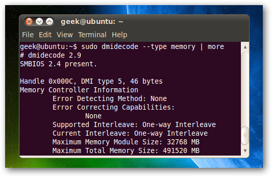 Как определить тип памяти RAM в Linux