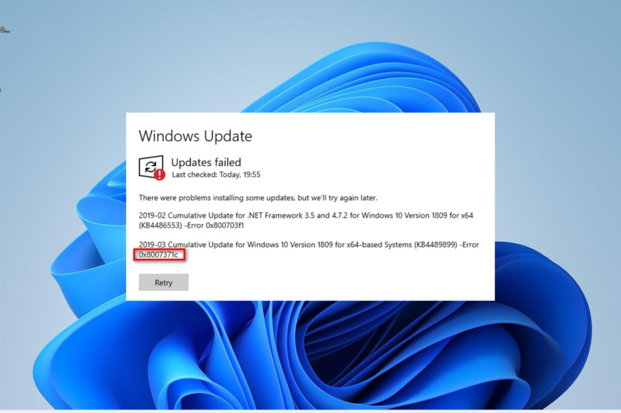 Ошибка 0x8007371c — как исправить обновления Windows
