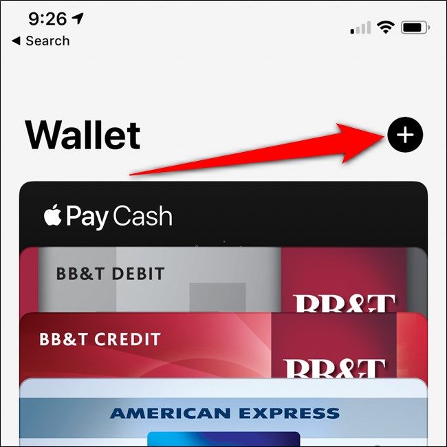 iPhone Apple Wallet Add Card Button