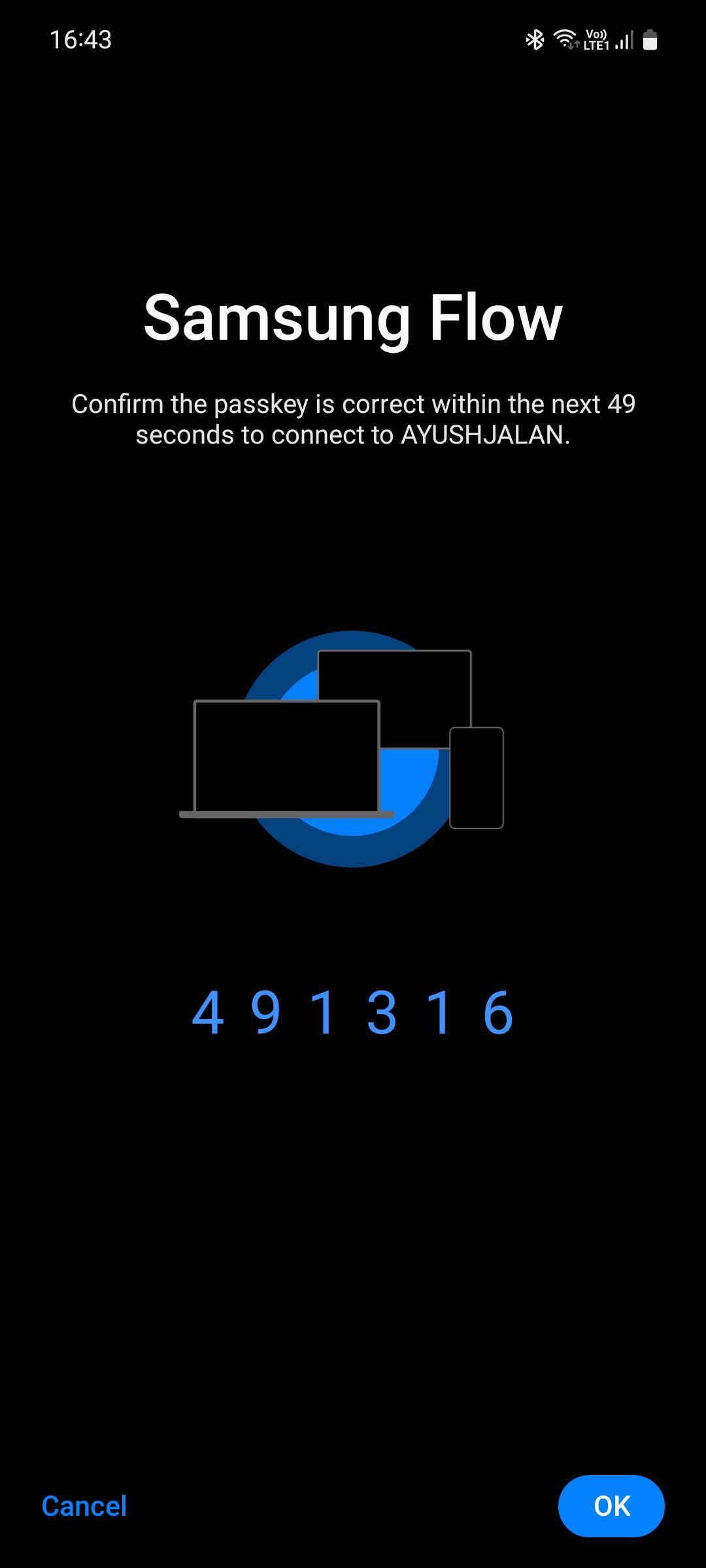 Скриншот интерфейса Samsung Flow на телефоне