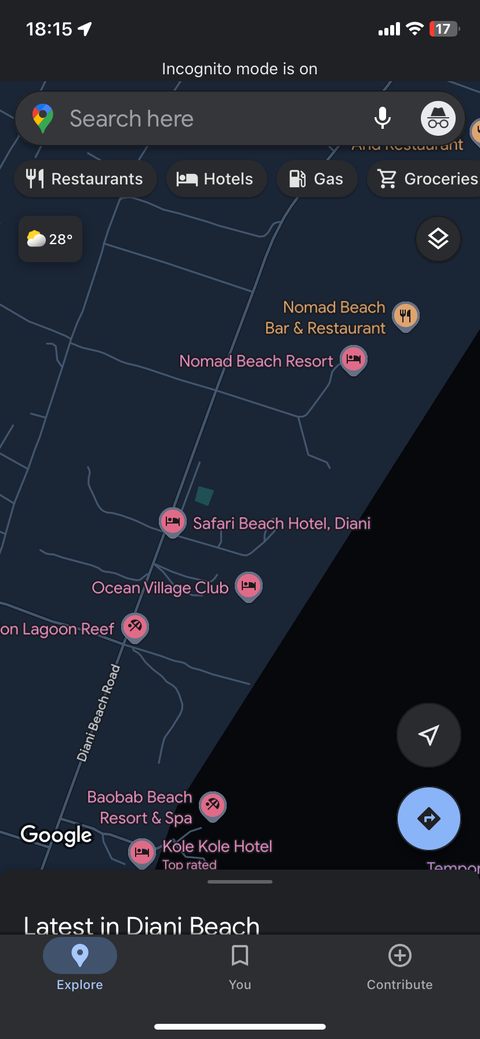 Использование Google Maps в режиме инкогнито