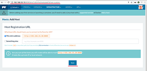 URL регистрации хоста