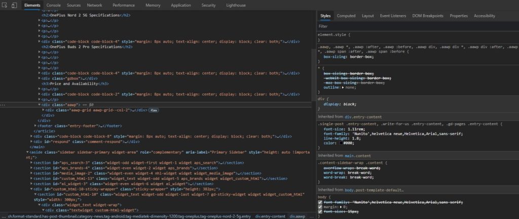 Инструменты разработчика: вариант удаления HTML-элемента поверх содержимого