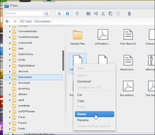 Удаление файла через AirDroid