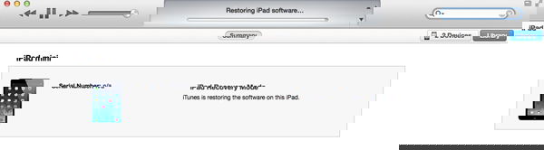 Восстановление iOS 7 выполняется