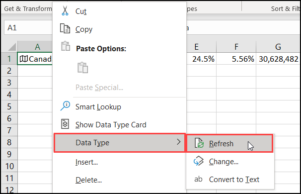 Обновление данных для Географии