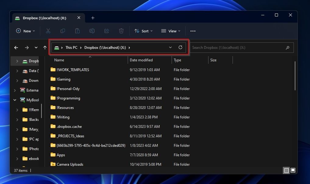 Прямой доступ к папке Dropbox через назначенную букву