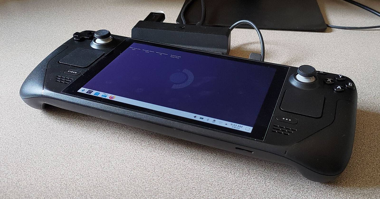 Интерфейс образа восстановления SteamOS на Steam Deck.