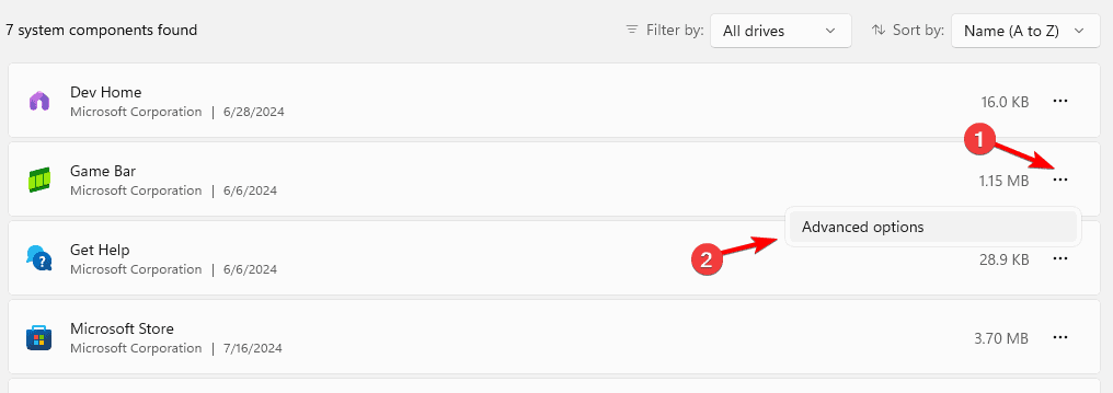 Настройки Xbox Game Bar — дополнительные параметры