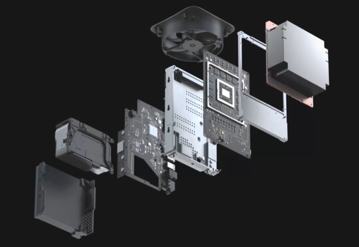 Внутренности Xbox Series X — схема компонентов