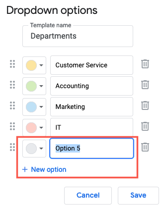 Добавление ещё одной опции в список