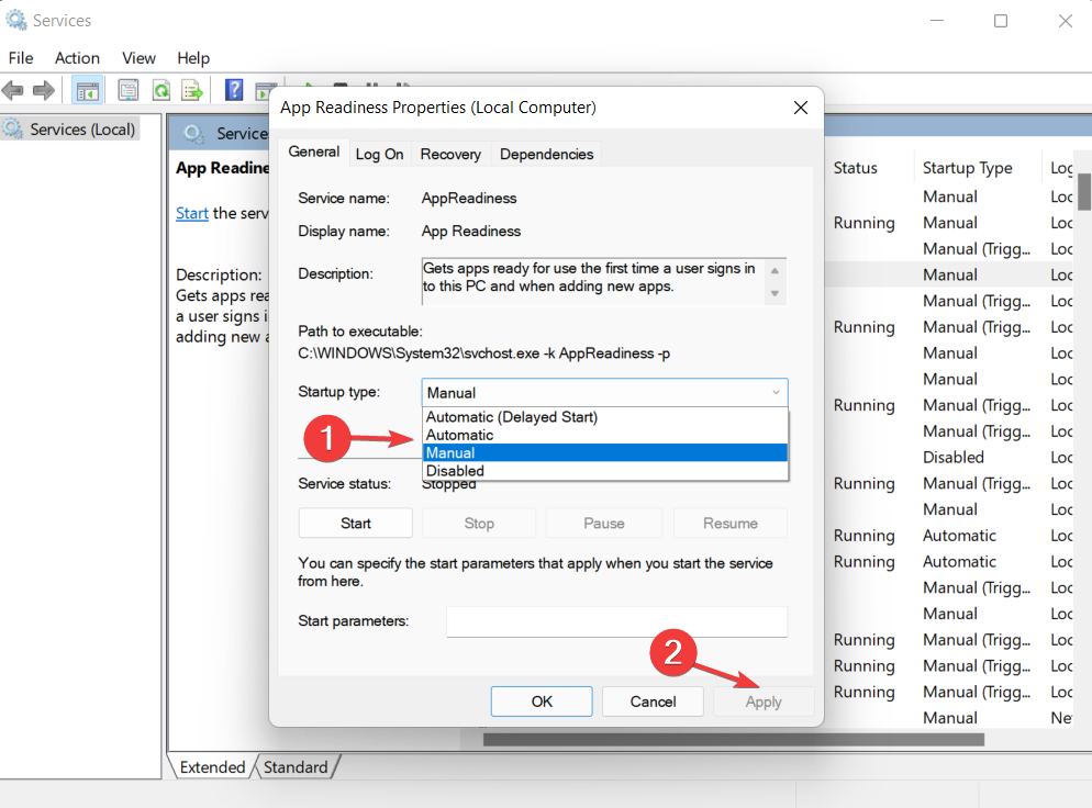 Отключение App Readiness