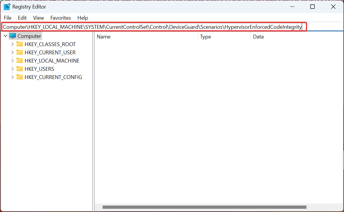Путь к ключу HypervisorEnforcedCodeIntegrity