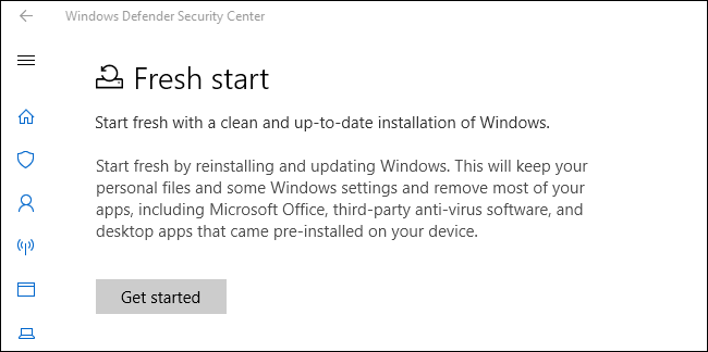 Пример рекламного баннера и рекомендаций в Windows 10