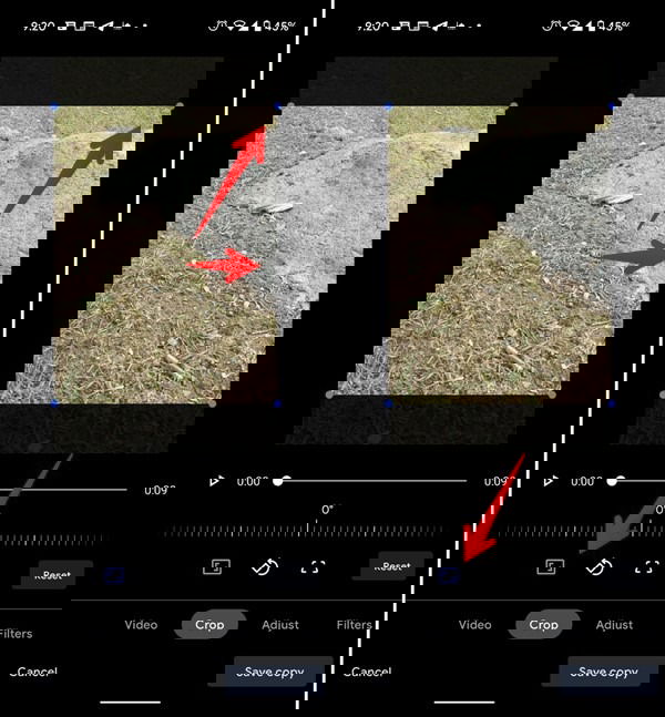 Выбор соотношения сторон в Google Фото — варианты 16:9, 1:1, 9:16