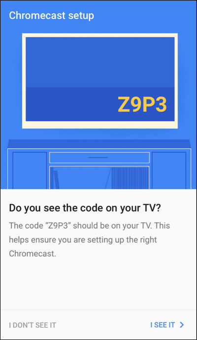 Код подтверждения на телевизоре и запрос 'Вижу' в приложении