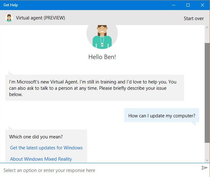 Get support through Windows 10 Get Help app